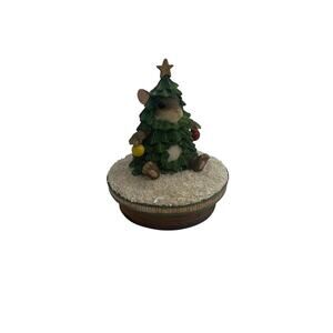 Fitz And Floyd “Oh Mackenzie Tree…” Mouse in Christmas Tree Candle Topper